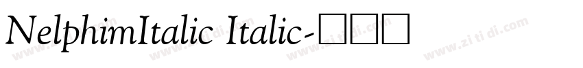 NelphimItalic Italic字体转换